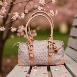 Y2K Dooney & Bourke Logo Pink Canvas Bag Purse